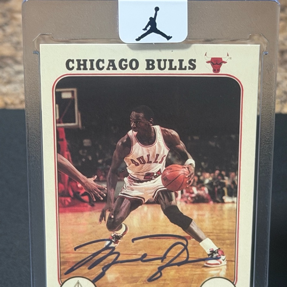 Michael Jordan Rare 1985 Interlake Auto Rookie W/ Sealed Blank Back Reprint